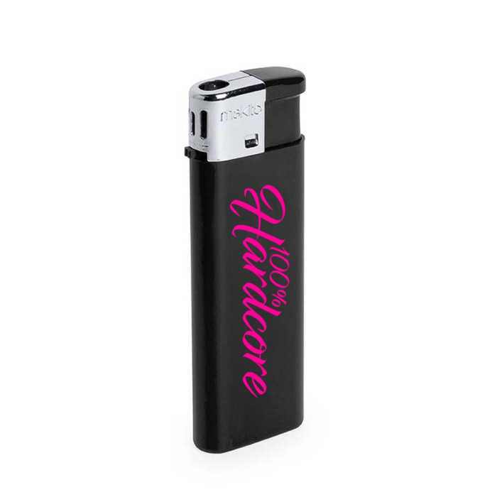 100% Hardcore briquet rose écriture manuscrite | noir