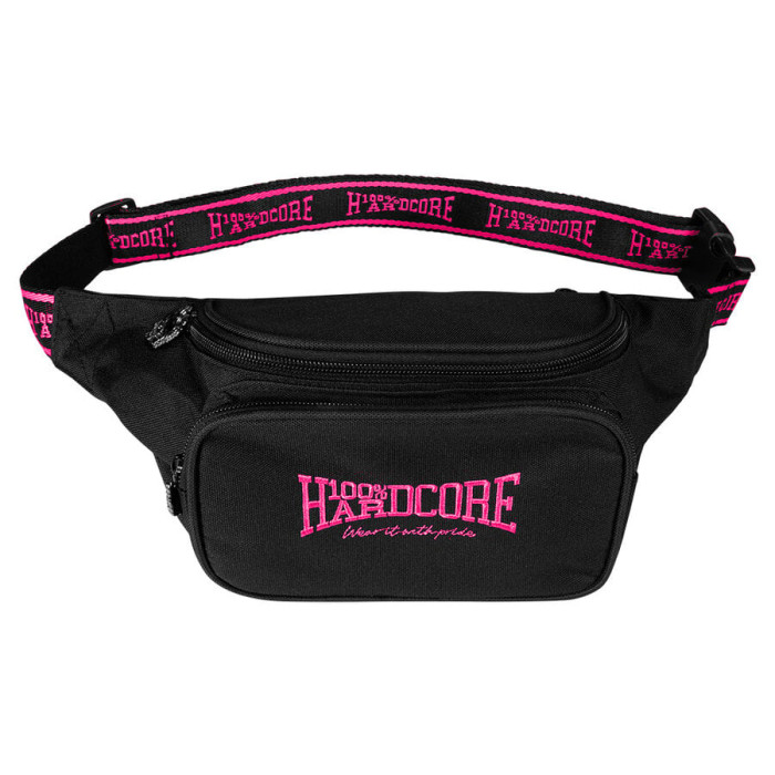 100% Hardcore sac de taille Wear it with pride | noir - rose