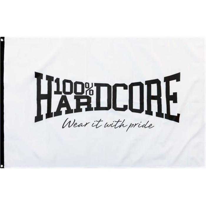 100% Hardcore Drapeau WEAR IT WITH PRIDE - Blanc