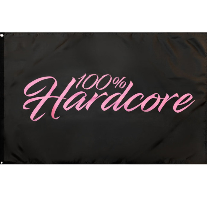 100% Hardcore drapeau Pink Pride - Noir
