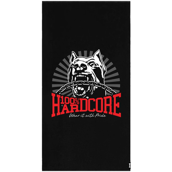100% Hardcore Serviette de plage DOG-1 | Noir