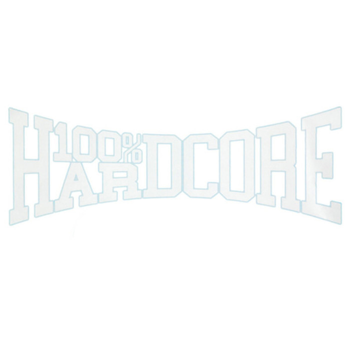 100% Hardcore autocollant voiture WEAR IT WITH PRIDE mini 15.8 CM | blanc