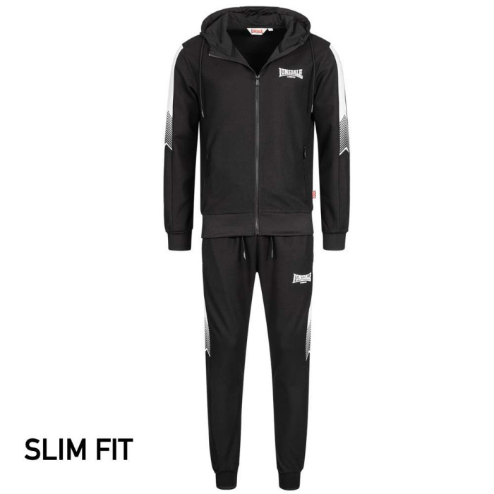 Lonsdale trainingspak slim fit Marthall | zwart