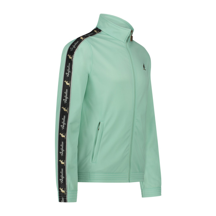 Veste slim Australian passepoilée noire + big logo 3.0 | gossamer green