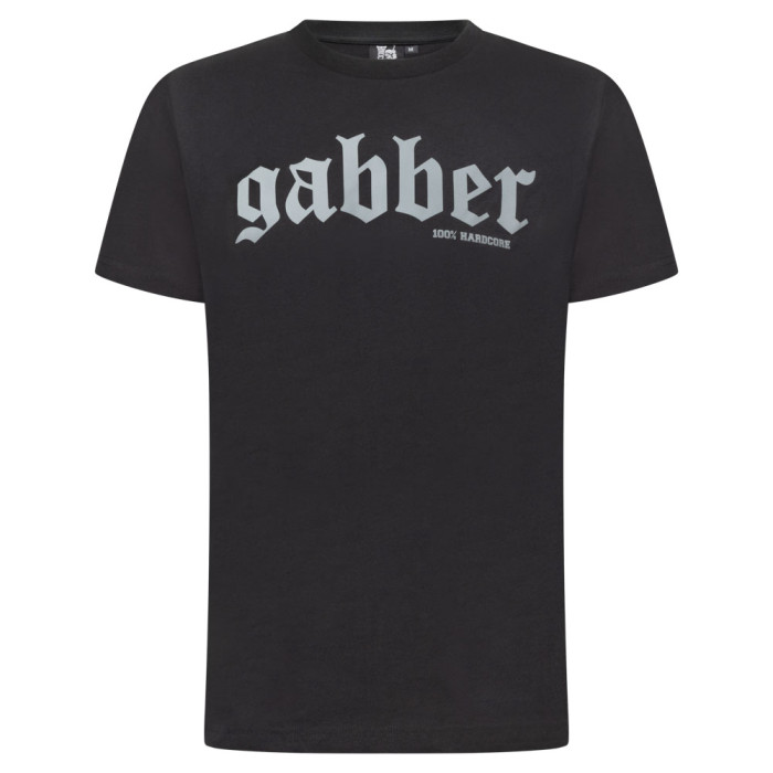100% Hardcore T-shirt Gabber Essentials avec impression argentée| Noir