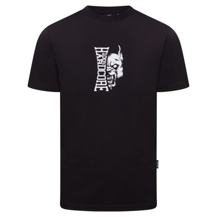 100% Hardcore T-shirt avec Logo Vertical | Noir