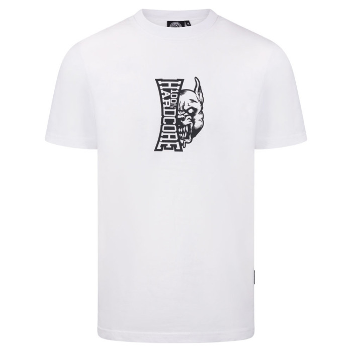 100% Hardcore T-shirt avec Logo Vertical | Blanc