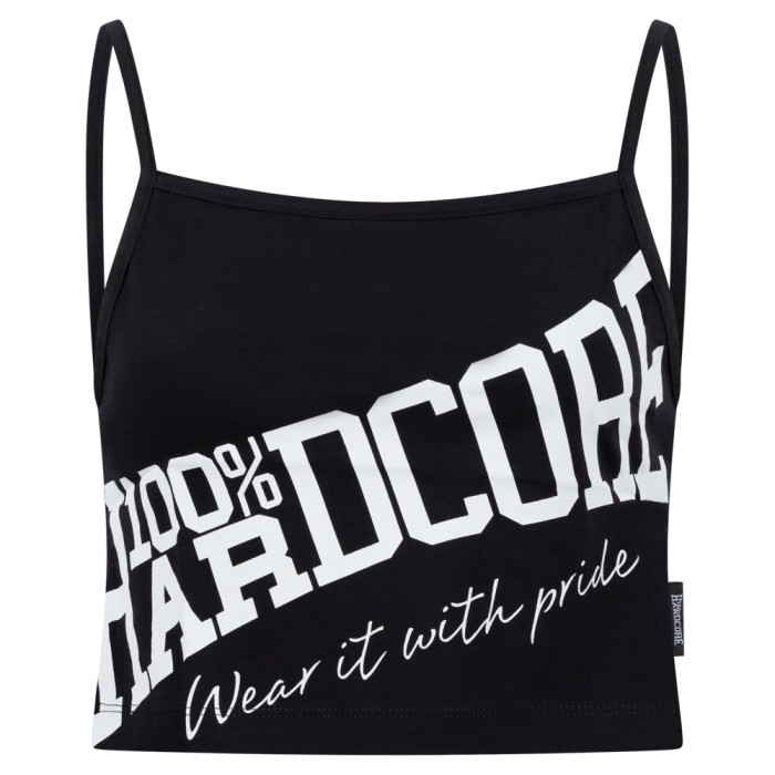 100% Hardcore laced croptop Essential | noir - blanc