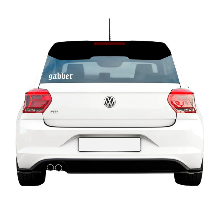 100% Hardcore autocollant voiture mini GABBER 15 CM | blanc