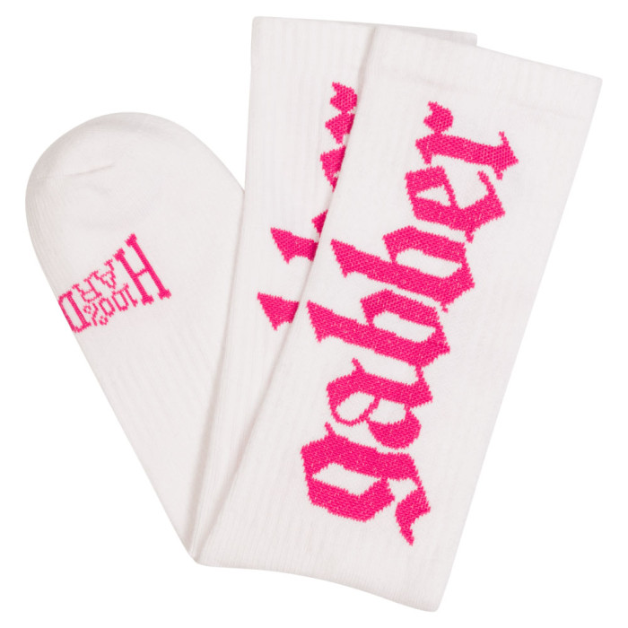 100% Hardcore chaussettes GABBER | Blanc Rose