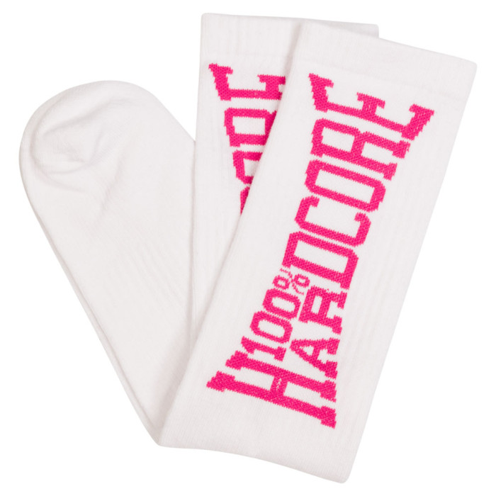 100% Hardcore chaussettes | Blanc - rose