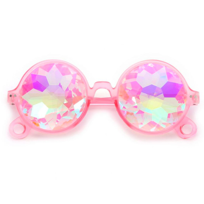 Loud and Clear lunettes kaléidoscope fleur ronde | rose