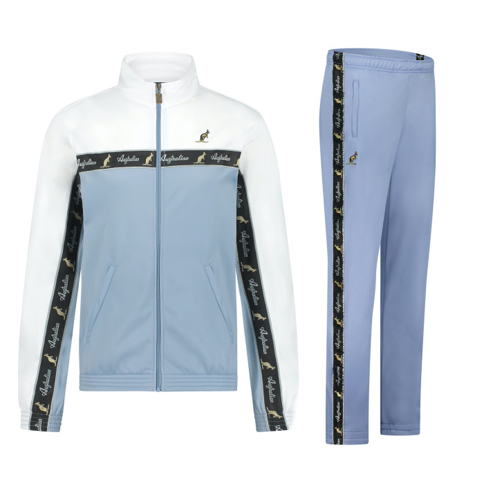 Australian trainingspak zwarte bies 3.0 | light denim - wit