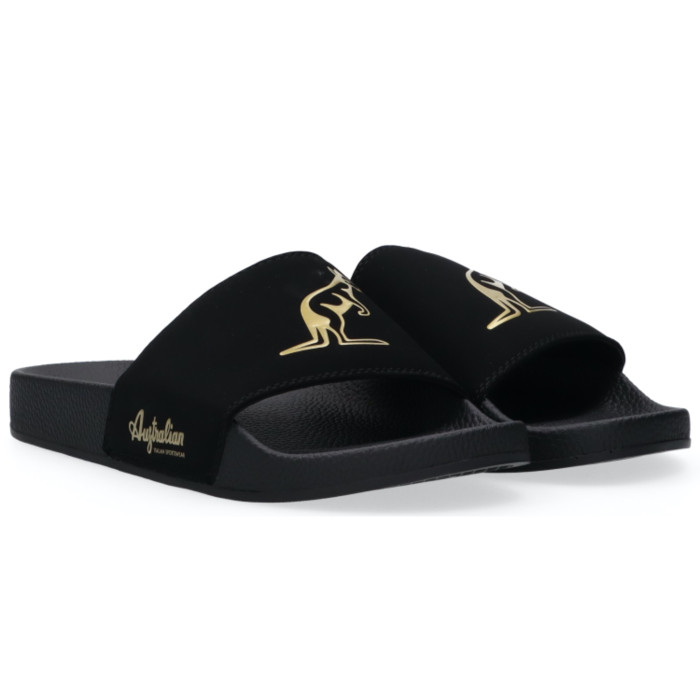 Australian slippers big logo | zwart - goud