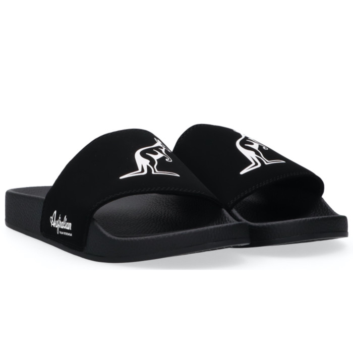 Australian slippers big logo | zwart - wit 