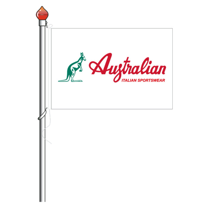 Australian vlag met classic logo | wit
