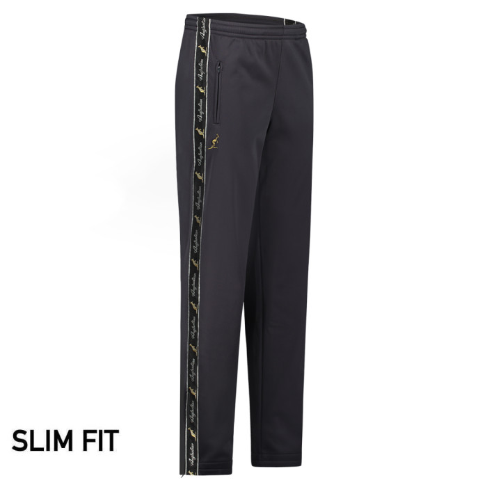 Pantalon australien slim fit avec 2 fermetures éclair et passepoil noir 3.0 | anthracite 