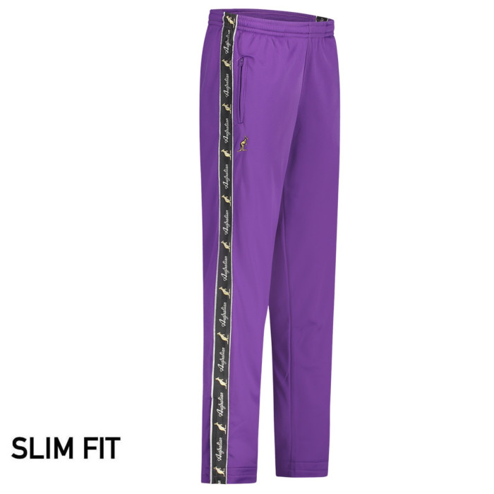 Pantalon Australian slim fit avec 2 fermetures éclair et passepoil noir 3.0 | Purple