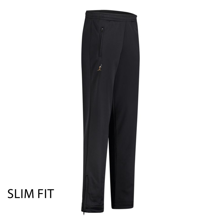 Pantalon Australian uni slim fit avec 2 fermetures éclair | noir