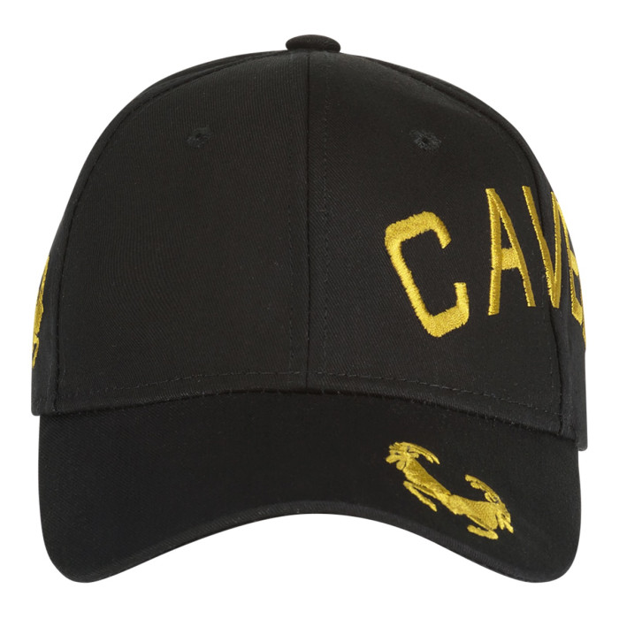 Cavello casquette logo croisée brodé doré | noir