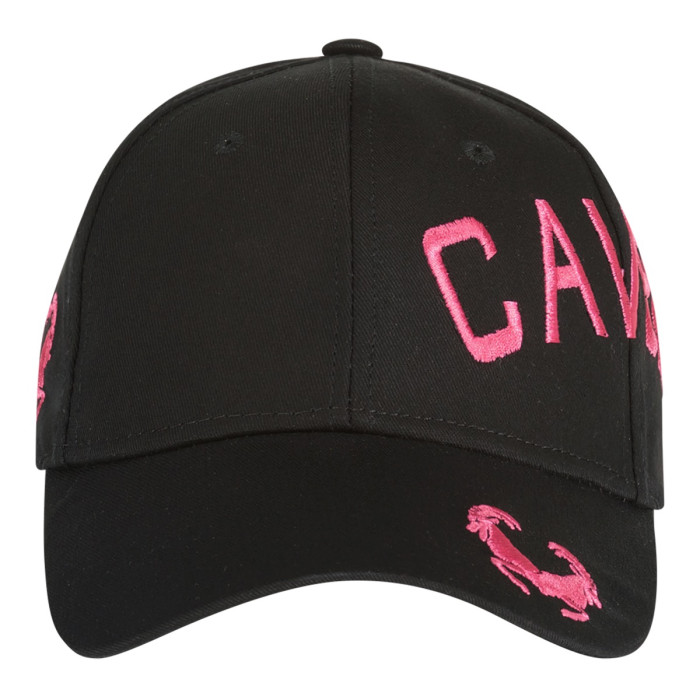 Cavello casquette logo croisée brodé rose | noir