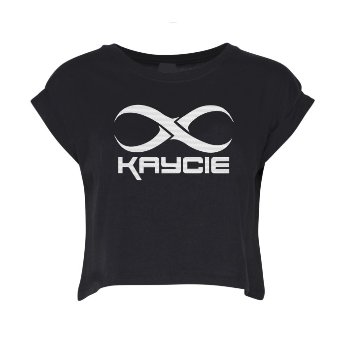 DJ Kaycie croptop logo | noir
