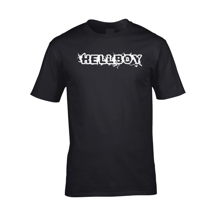 DJ Hellboy T-shirt logo sur le devant | noir