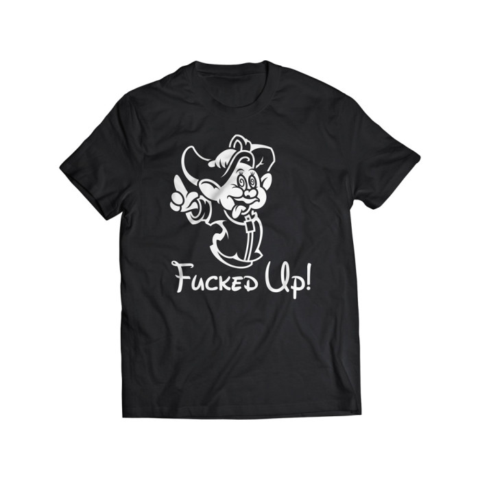 Hard-Wear T-shirt Fucked up dopey ☝ | noir