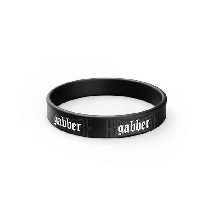 100% Hardcore bracelet gabber | noir