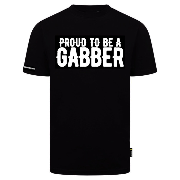 Gabber Religion T-shirt proud gabber | zwart 