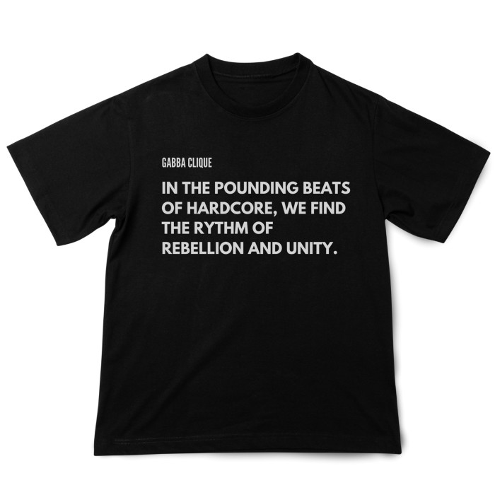 Gabba Clique T-shirt rebel | zwart