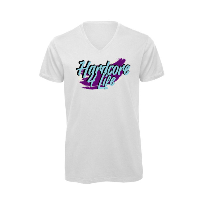 Hard-Wear T-shirt HARDCORE 4 LIFE graffiti-editie | wit