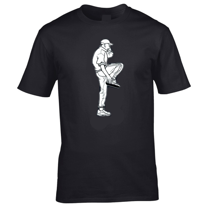 HakkuhVideos T-shirt gabber à l'avant, logo à l'arrière | noir