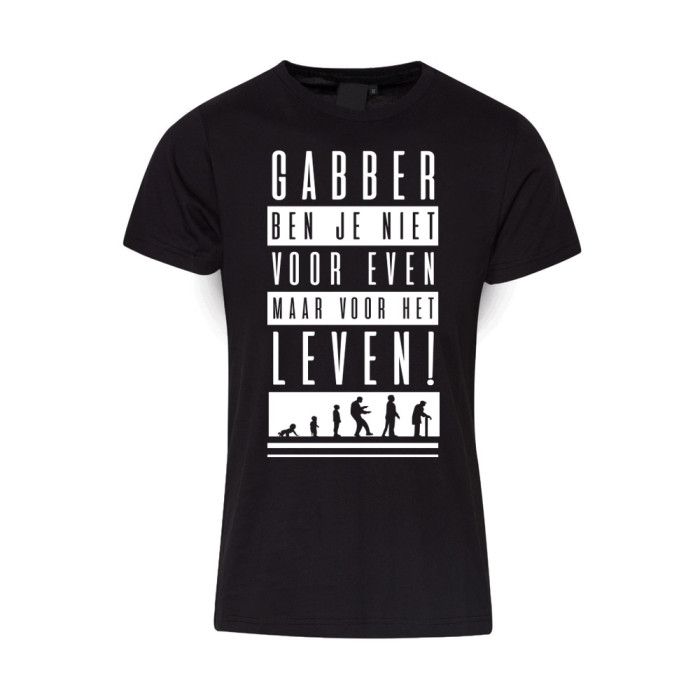 Hard-Wear T-shirt gabber voor het leven! | zwart
