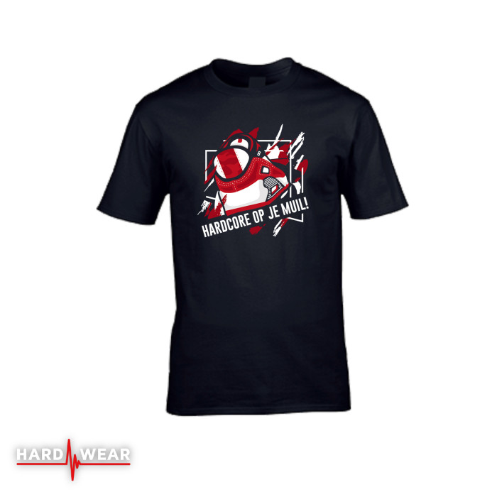 Hard-Wear T-shirt Hardcore op je muil! | noir