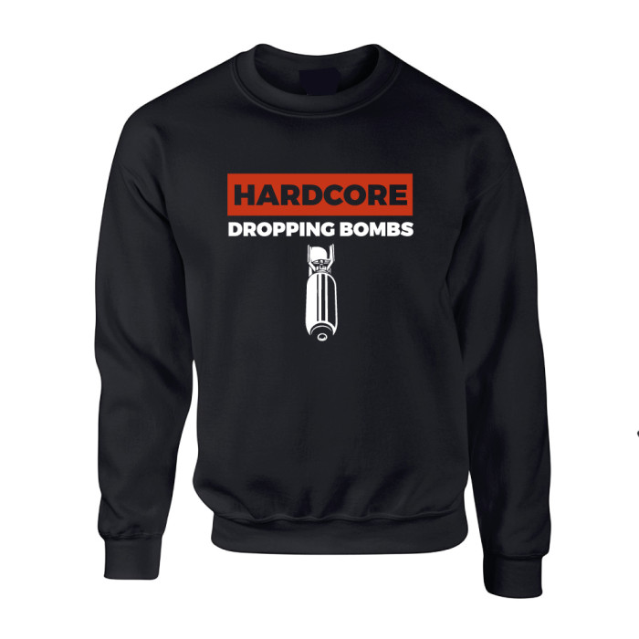 Hard-Wear Chandail Hardcore Dropping Bombs | noir