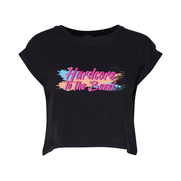 Hard-Wear x Graffiti Croptop Hardcore to the bone | zwart