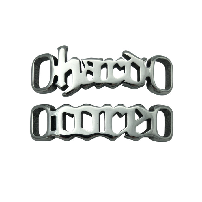 100% Hardcore lacelocks pour chaussures Hard-Core argent [lot de 2]