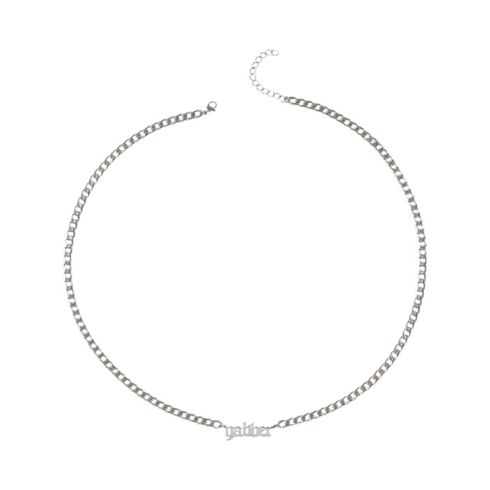100% Hardcore Collier gabber 65 CM | argent