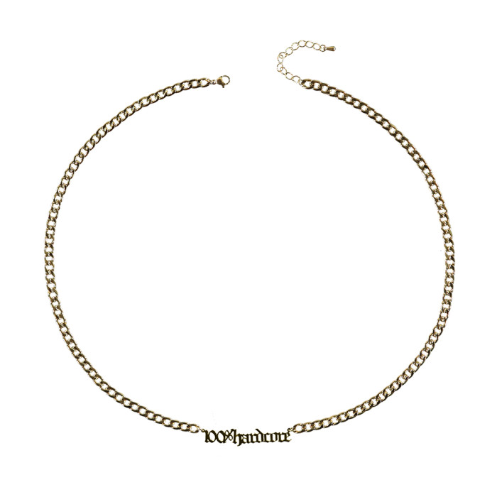 100% Hardcore Collier 100% Hardcore 65 CM | Or 