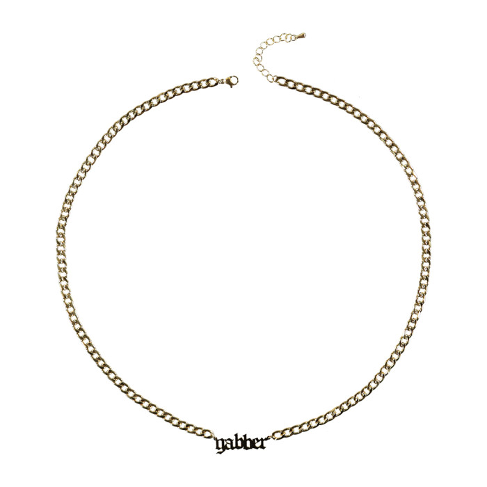 100% Hardcore Collier gabber 65 CM | Or
