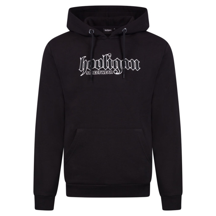 Sweat à capuche Hooligan Applique | noir 