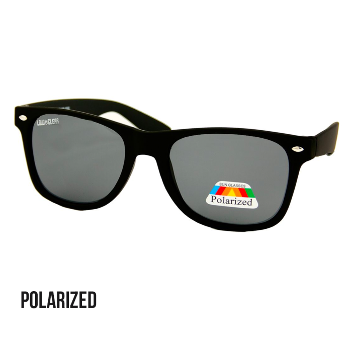 Lunettes de soleil Loud and Clear monture noire mate | verre noir polarisé