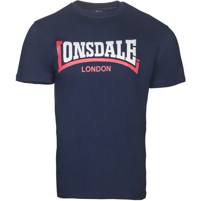Lonsdale T-shirt Logo imprimé bicolore | bleu marin
