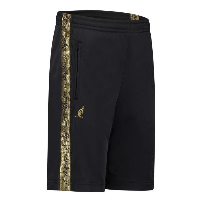 Bermuda australien à deux zips avec passepoils dorés 2.0 | noir