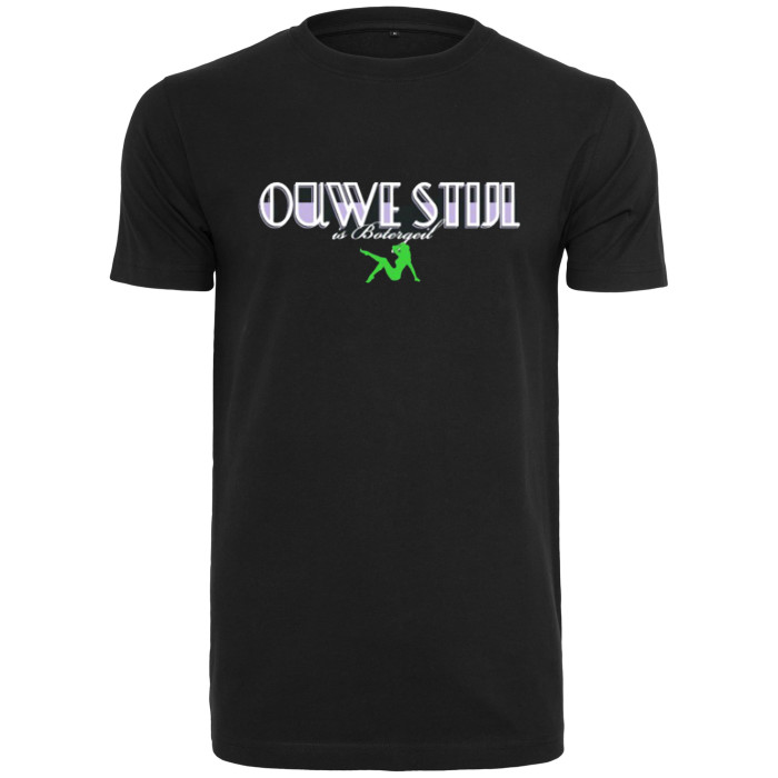Ouwe Stijl is Botergeil T-shirt glow in the dark | neon groen