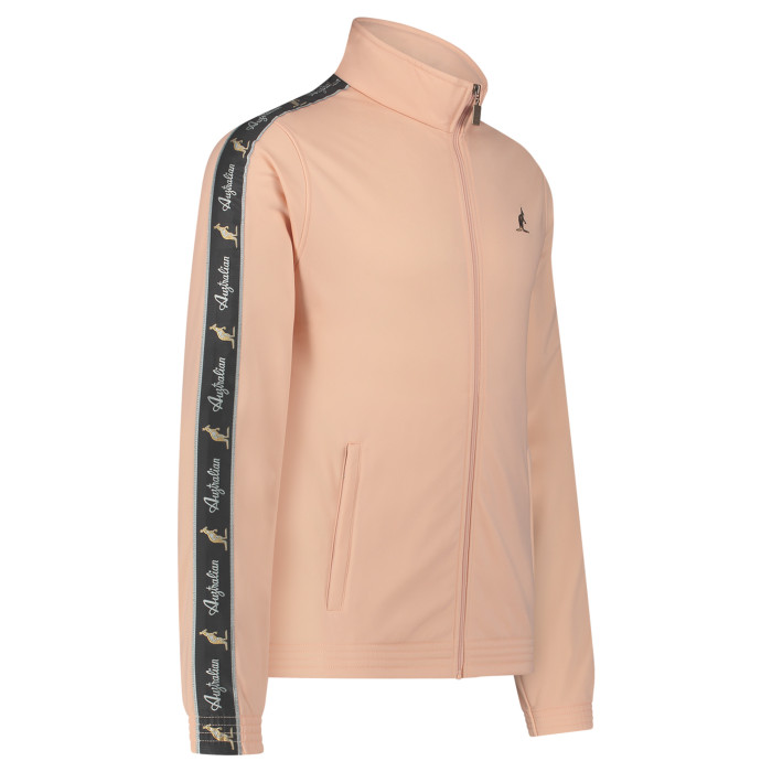 Veste slim australienne passepoilée noire + big logo 3.0 | abricot