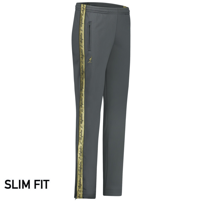 Pantalon Australian slim fit avec 2 fermetures éclair et passepoils dorés 3.0 | Anthracite