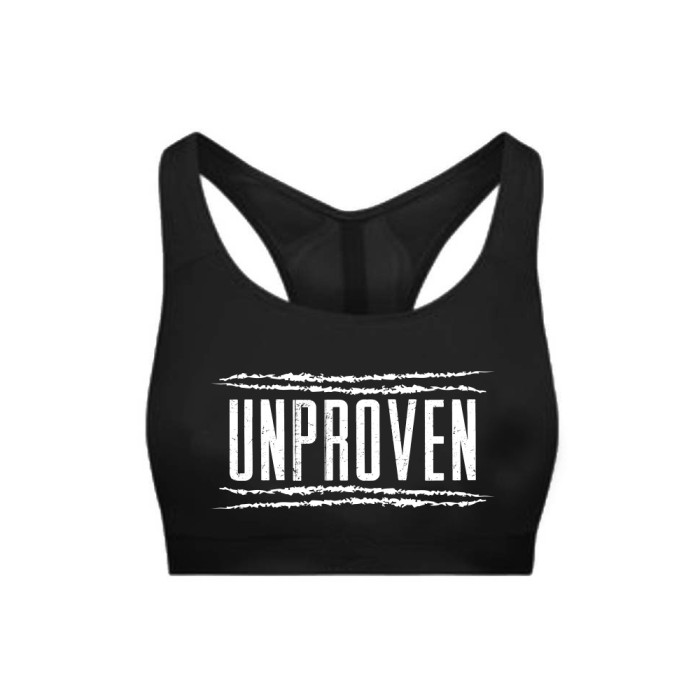 Unproven haut de sport pour femmes logo | noir