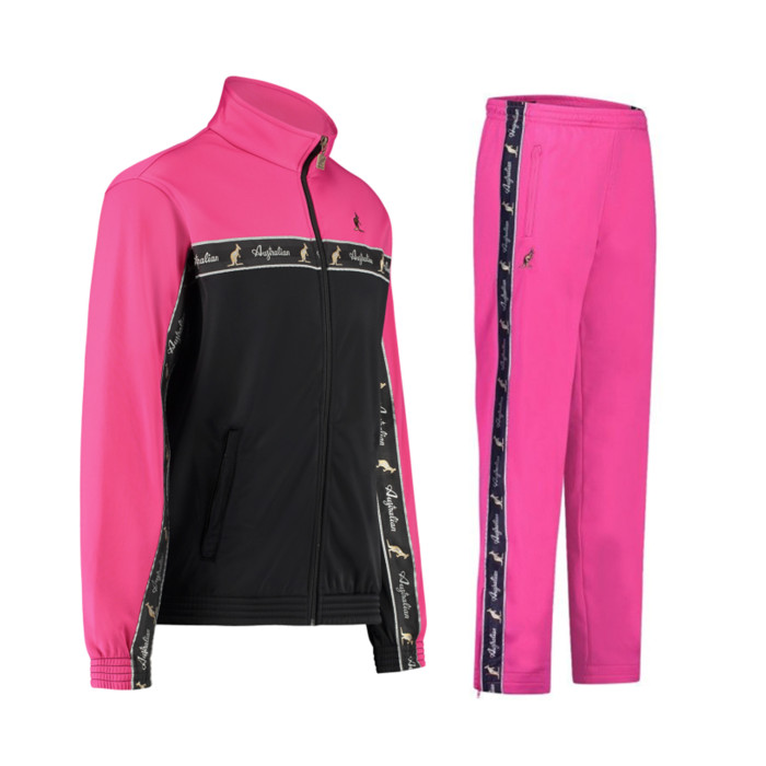 Survêtement Australia black piping 3.0 | noir - rose